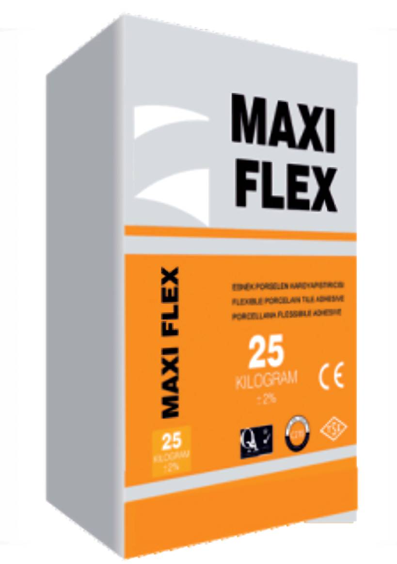 چسب کاشی پرسلانی کف و دیوار MAXI FLEX کیسه ۲۵ کیلوگرمی